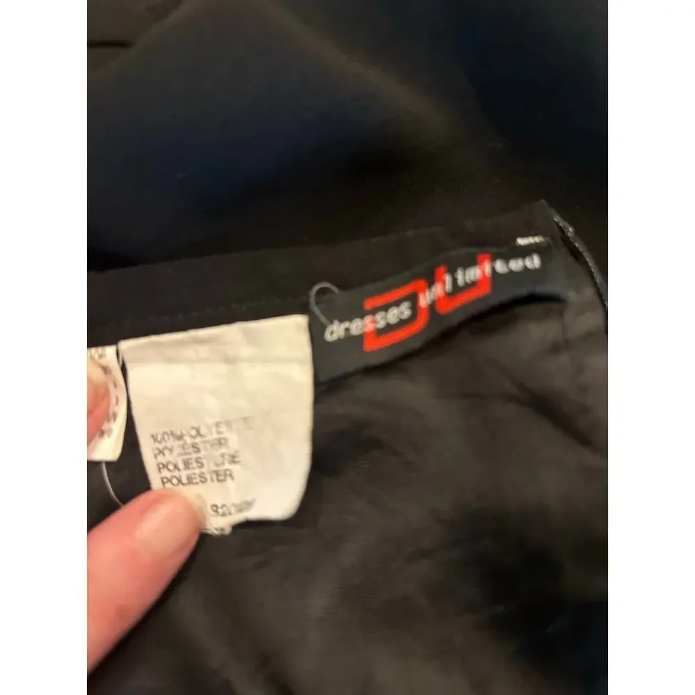 Dresses Unlimited Black Lined Midi Skirt Size 8